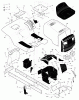 Murray 42586x8A - Scotts 42" Lawn Tractor (1998) (Home Depot) Ersatzteile Chassis & Hood