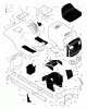 Murray 42586x9A - B&S/ 42" Lawn Tractor (1998) (Montgomery Wards) Ersatzteile Chassis & Hood