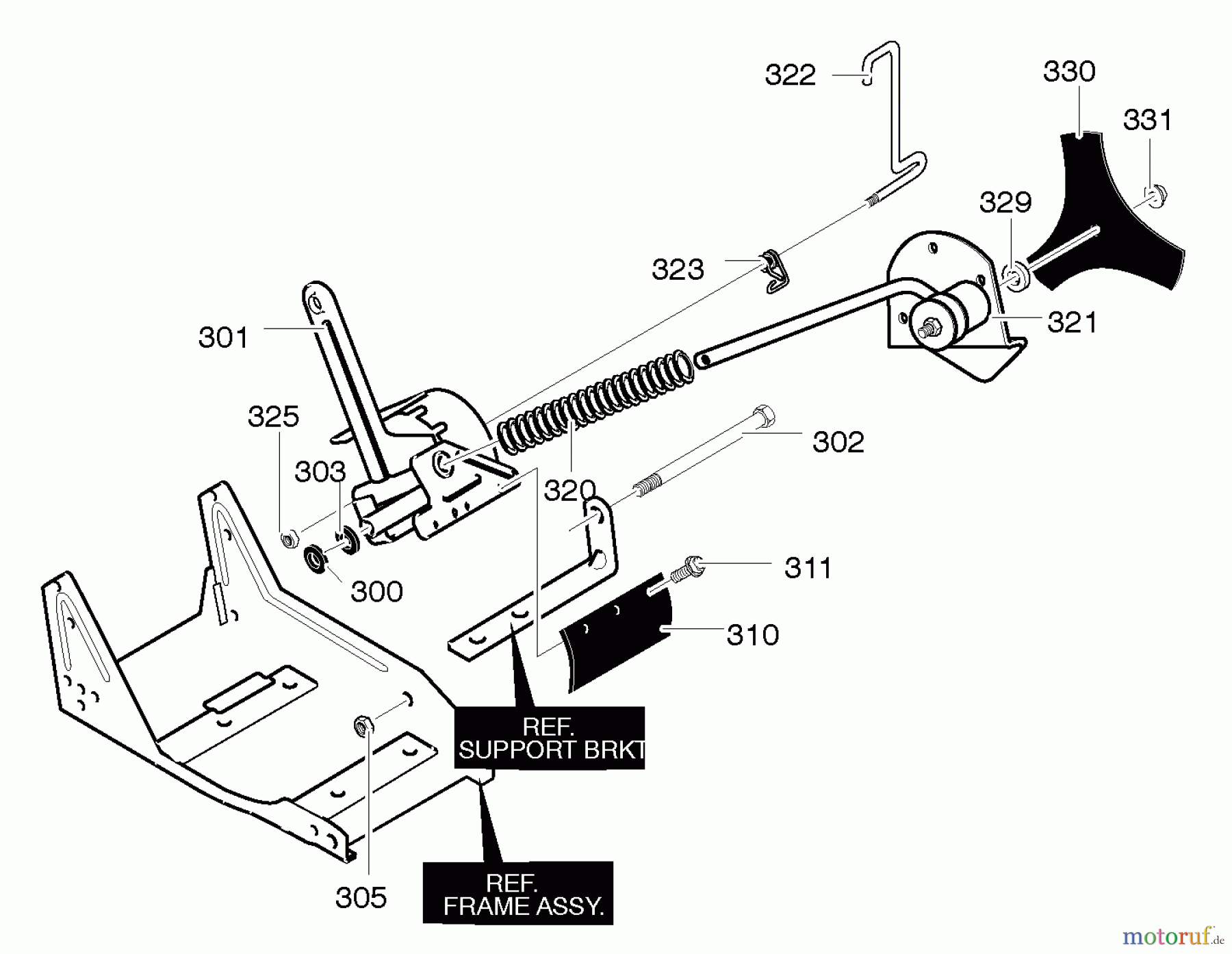 Murray Kantenschneider 536.772342 - Craftsman Edger (2005) (Sears) Quill Assembly