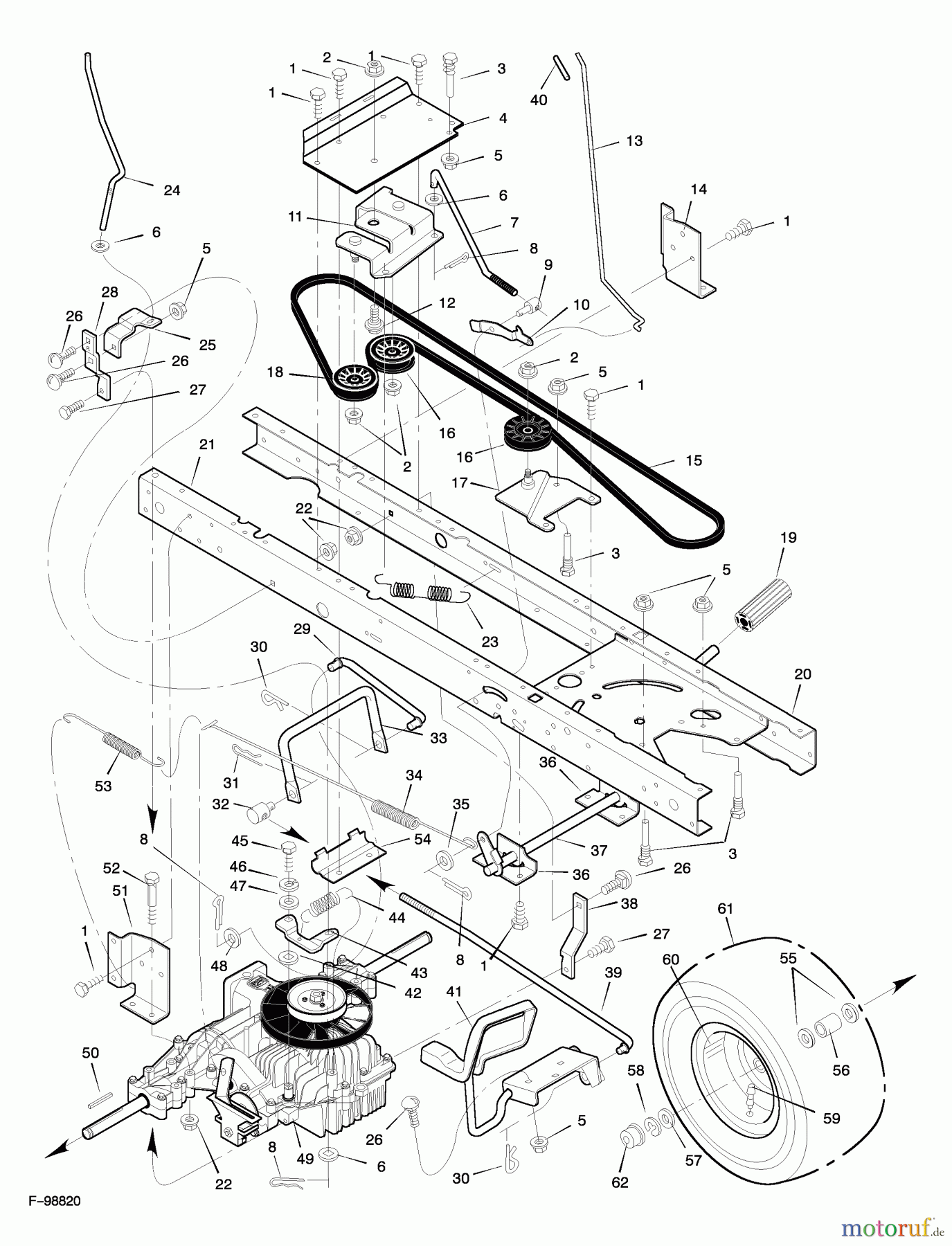  Murray Rasen- und Gartentraktoren 42591x92A - B&S/Murray 42