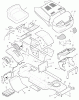 Murray 42816B - 42" Lawn Tractor (1996) Ersatzteile Chassis & Hood