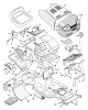 Murray 42816D - 42" Lawn Tractor (1997) Ersatzteile Chassis & Hood