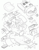 Murray 42819A - 42" Lawn Tractor (1996) Ersatzteile Chassis & Hood