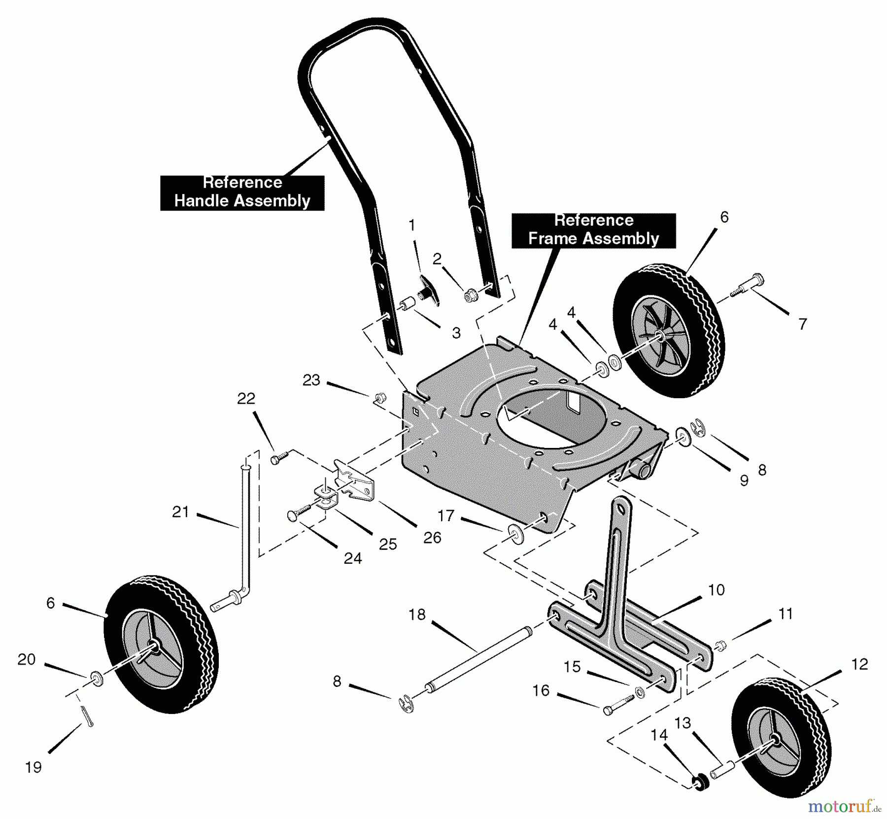 Murray Kantenschneider 536.772350 - Craftsman Edger (2006) (Sears) Wheel Assembly