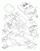 Murray 42828x8B - Scotts 42" Lawn Tractor (1996) (Home Depot) Ersatzteile Chassis & Hood