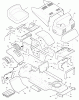 Murray 42829A - 42" Lawn Tractor (1996) Ersatzteile Chassis & Hood