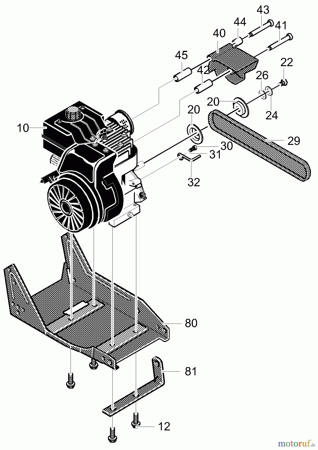 Murray Kantenschneider EH3550x4A - Murray Edger (2000) Engine Mount