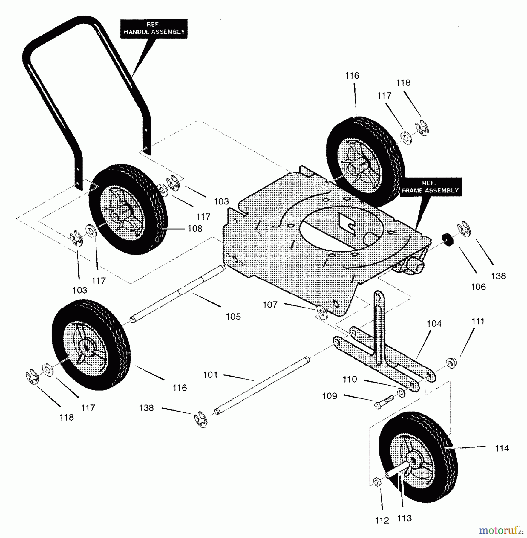 Murray Kantenschneider EV3550x4NA - Murray Edger (2006) Wheel Assembly