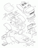 Murray 42917x6A - Ultra 42" Lawn Tractor (1996) Ersatzteile Chassis & Hood