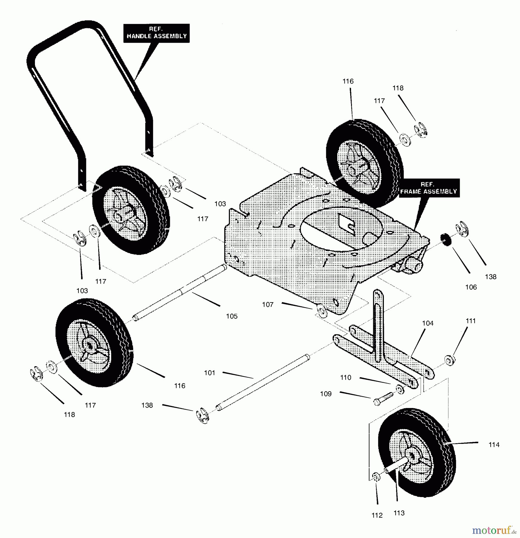 Murray Kantenschneider EV3550x92NA - B&S/Murray Edger (2003) (Walmart) Wheel Assembly
