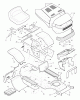 Murray 42917x8B - Scotts 42" Lawn Tractor (1996) (Home Depot) Ersatzteile Chassis & Hood