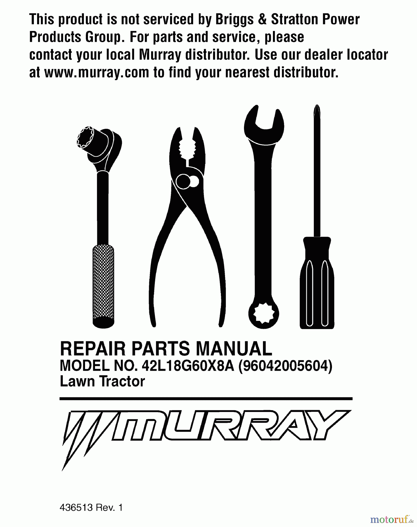 Murray Rasen- und Gartentraktoren 42L18G60X8A (96042005604) - Murray 42
