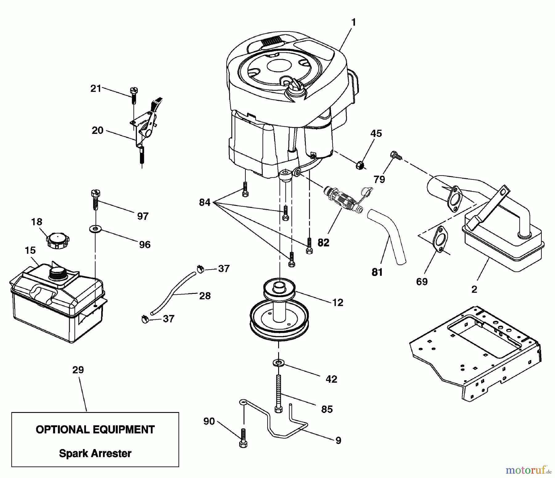 Murray Rasen- und Gartentraktoren 42L18G60X8A (96042005604) - Murray 42