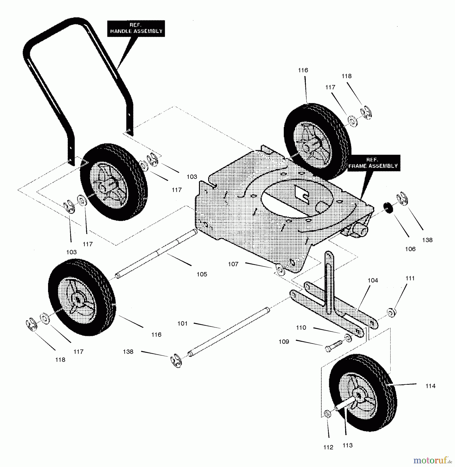 Murray Kantenschneider EV3850x4B - Murray Edger (2004) Wheel Assembly