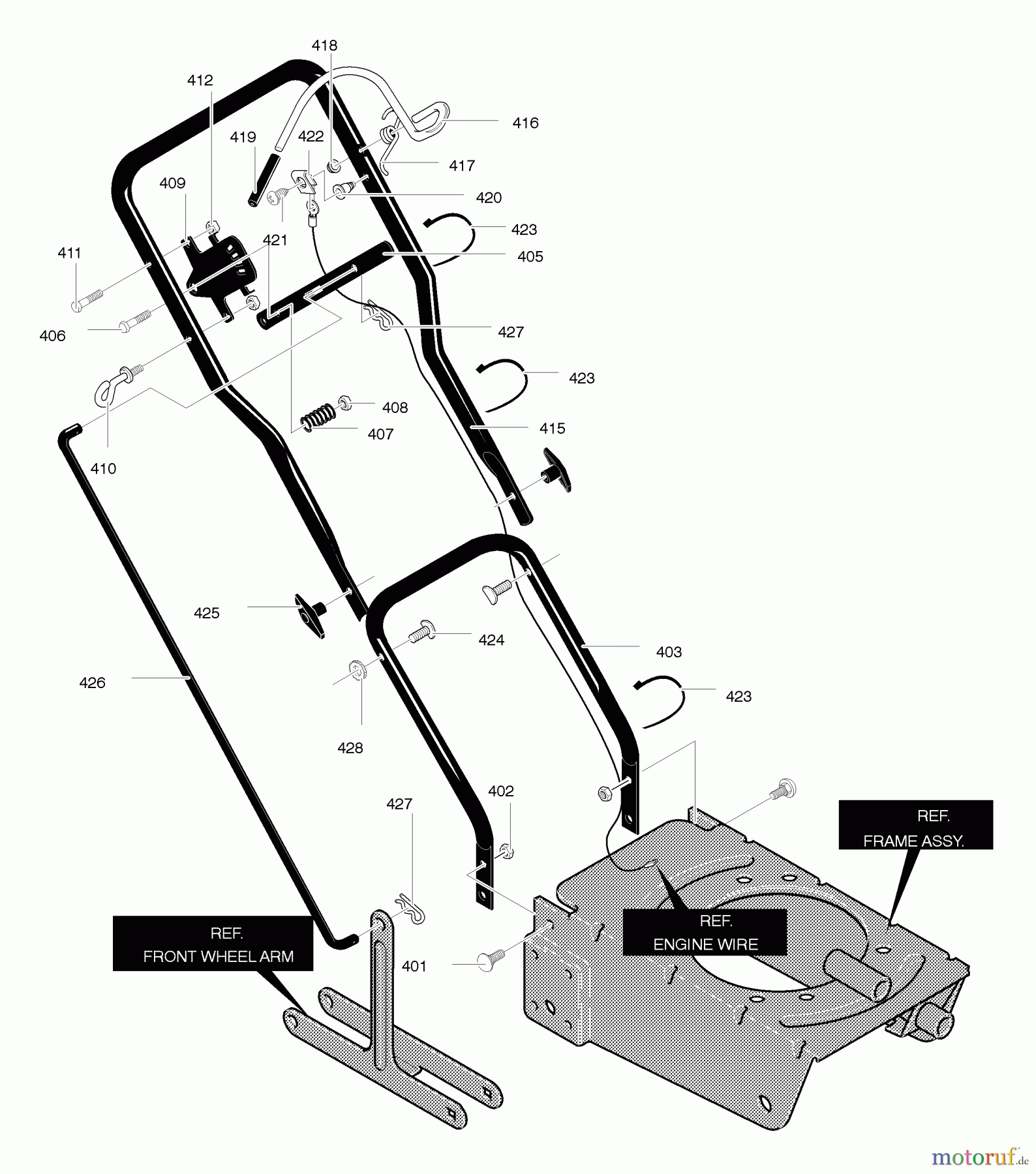  Murray Kantenschneider EV3850x4C - Murray Edger (2004) Handle Assembly