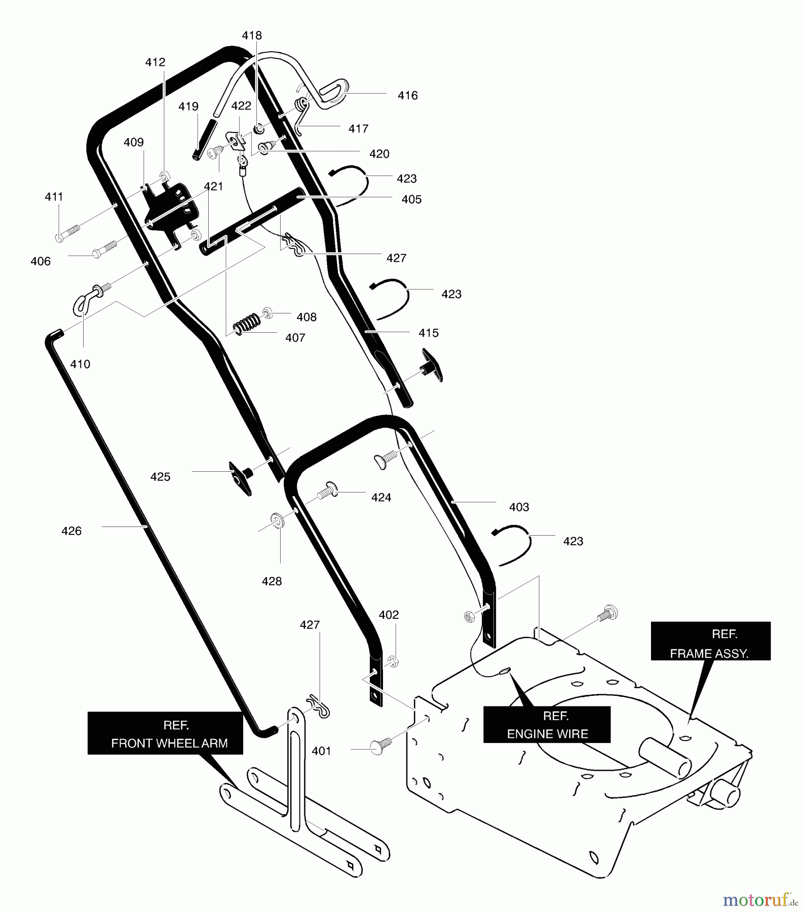 Murray Kantenschneider EV3850x4NA - Murray Edger (2002) Handle Assembly