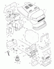 Murray 46404x8A - Scotts 46" Garden Tractor (1996) (Home Depot) Ersatzteile Hood & Engine Mount