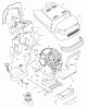 Murray 46430x89A - Yard King Performance 46" Garden Tractor (1998) Ersatzteile Hood & Engine Mount