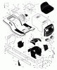 Murray 46569x82A - Ranch King 46" Lawn Tractor (1999) Ersatzteile Chassis & Hood