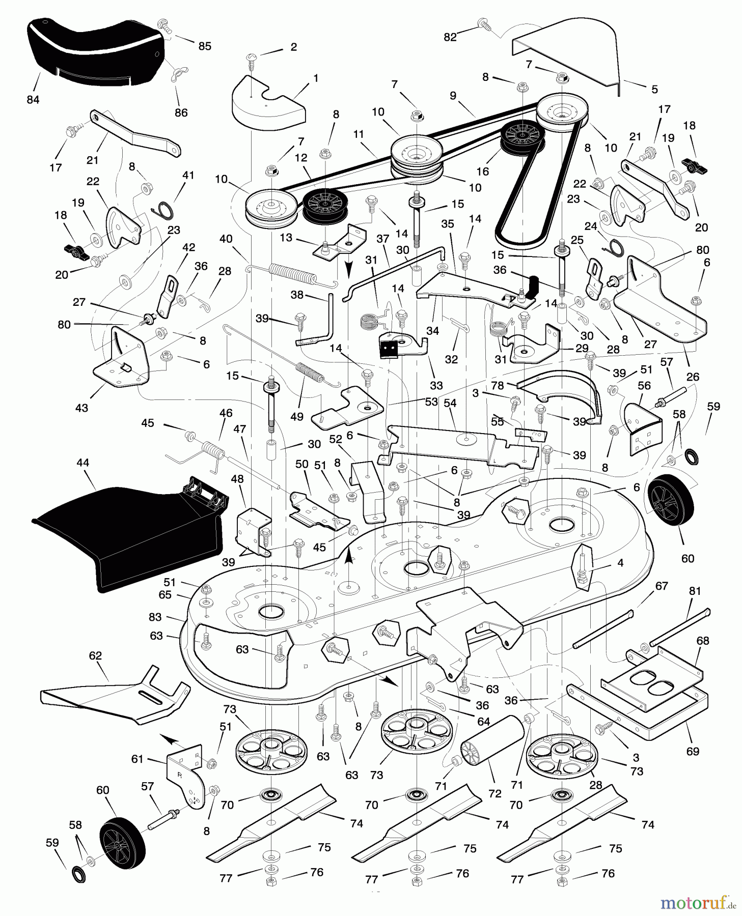  Murray Rasen- und Gartentraktoren 46570x71A - B&S/Murray 46