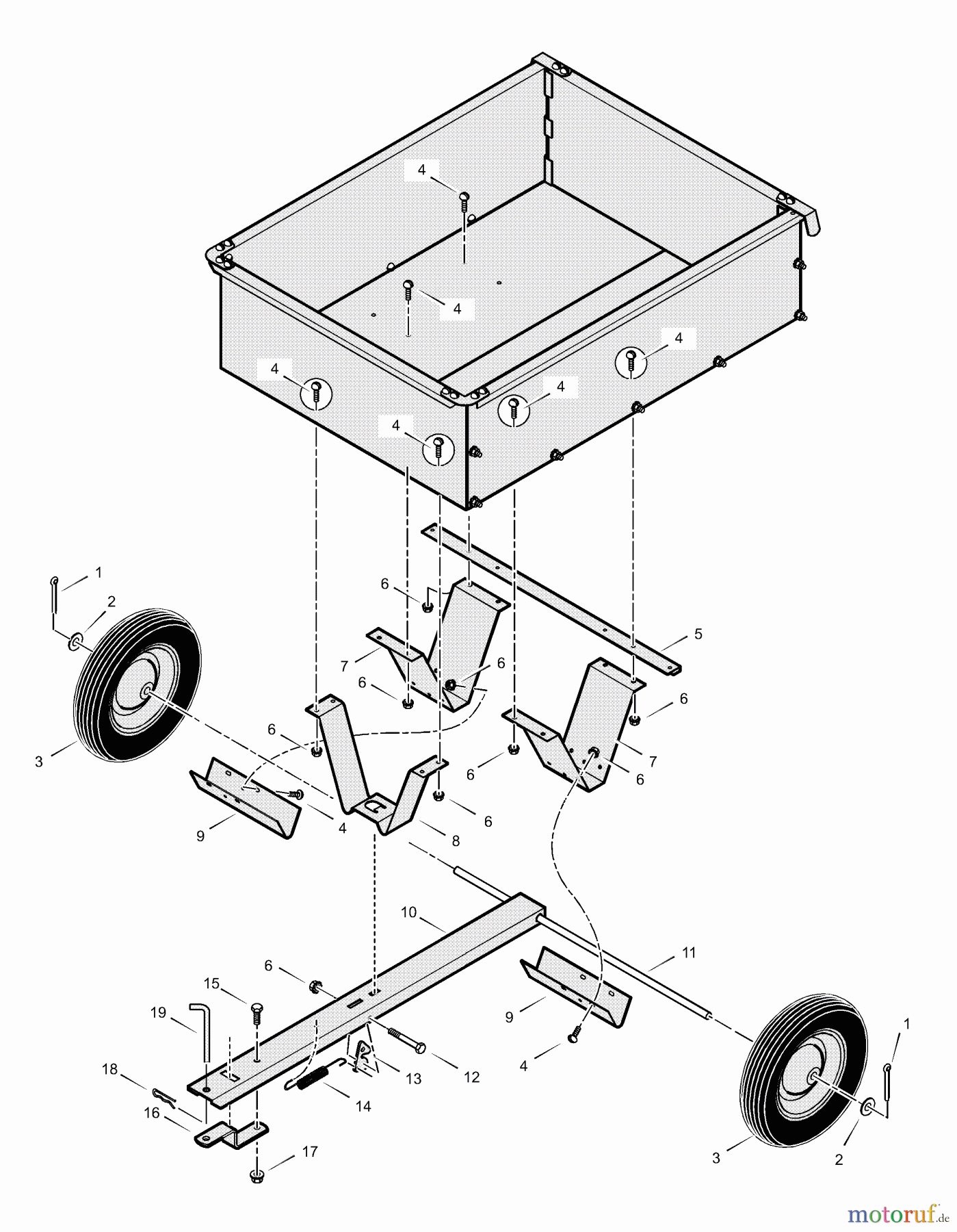  Murray Zubehör 242008x8A - Scotts Utility Dump Cart (2002) (Home Depot) Utility Dump Cart (part 2)