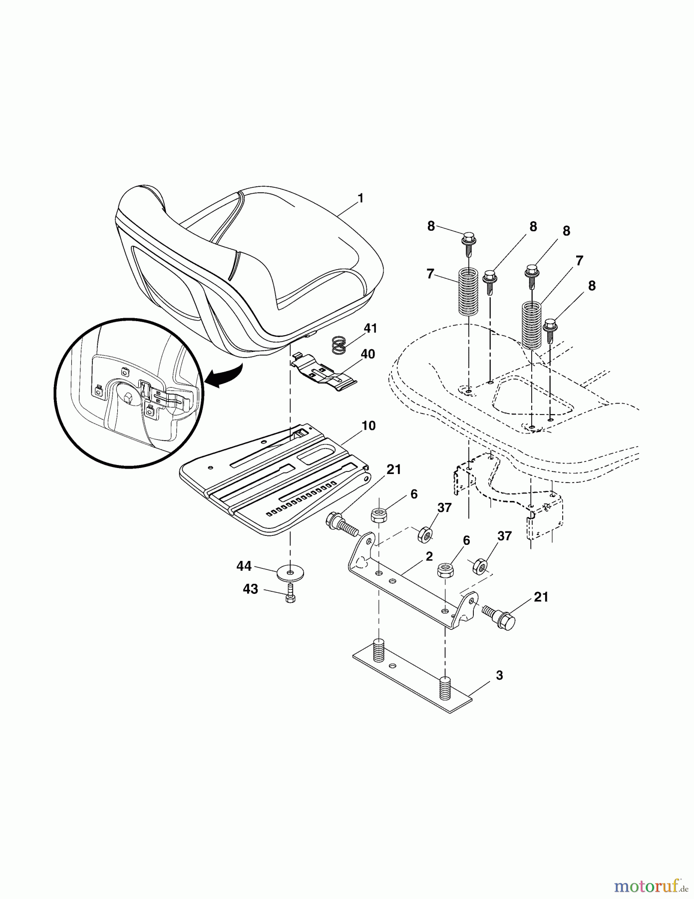 Murray Rasen- und Gartentraktoren 54G26G60X8A (96042013900) - Murray 54