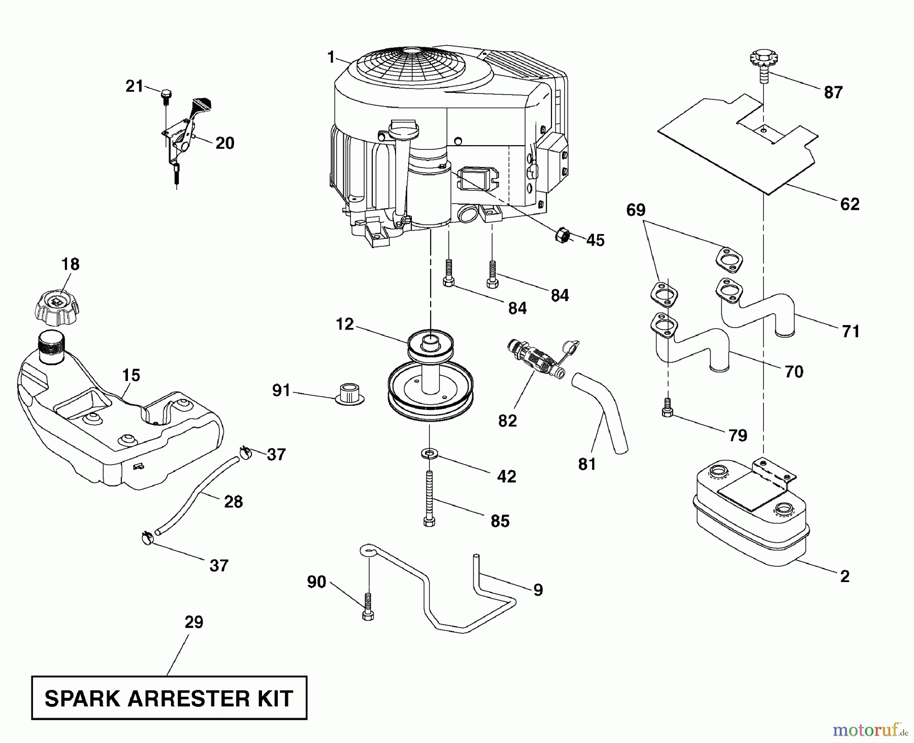 Murray Rasen- und Gartentraktoren 7800737 (96042010300) - Yard King 46