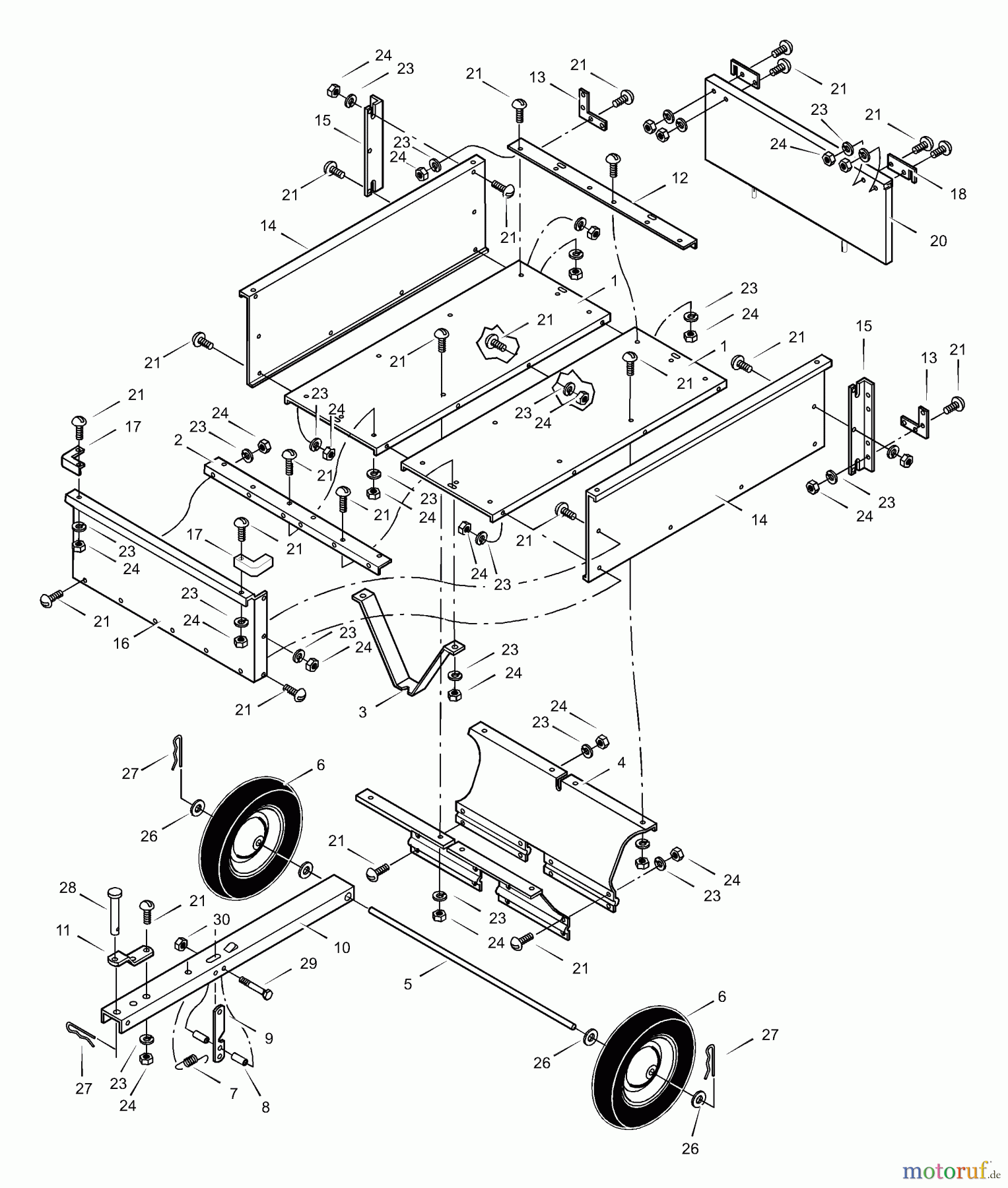 Murray Zubehör 242009x00A - Murray Utility Dump Cart - 10 cu.ft. (2003) Utility Dump Cart - 10 Cubic Foot