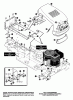 Murray G3554160 - 40" Lawn Tractor (1997) Ersatzteile Front Chassis & Hood Assembly