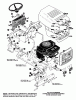 Murray G4318030 - 43" Lawn Tractor (1997) Ersatzteile Front Chassis & Hood Assembly