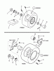 Murray 107.280341 (7800669A) - Craftsman 28" Rear Engine Rider, 12.5HP (2011) (Sears) Ersatzteile Wheels, Front & Rear Group
