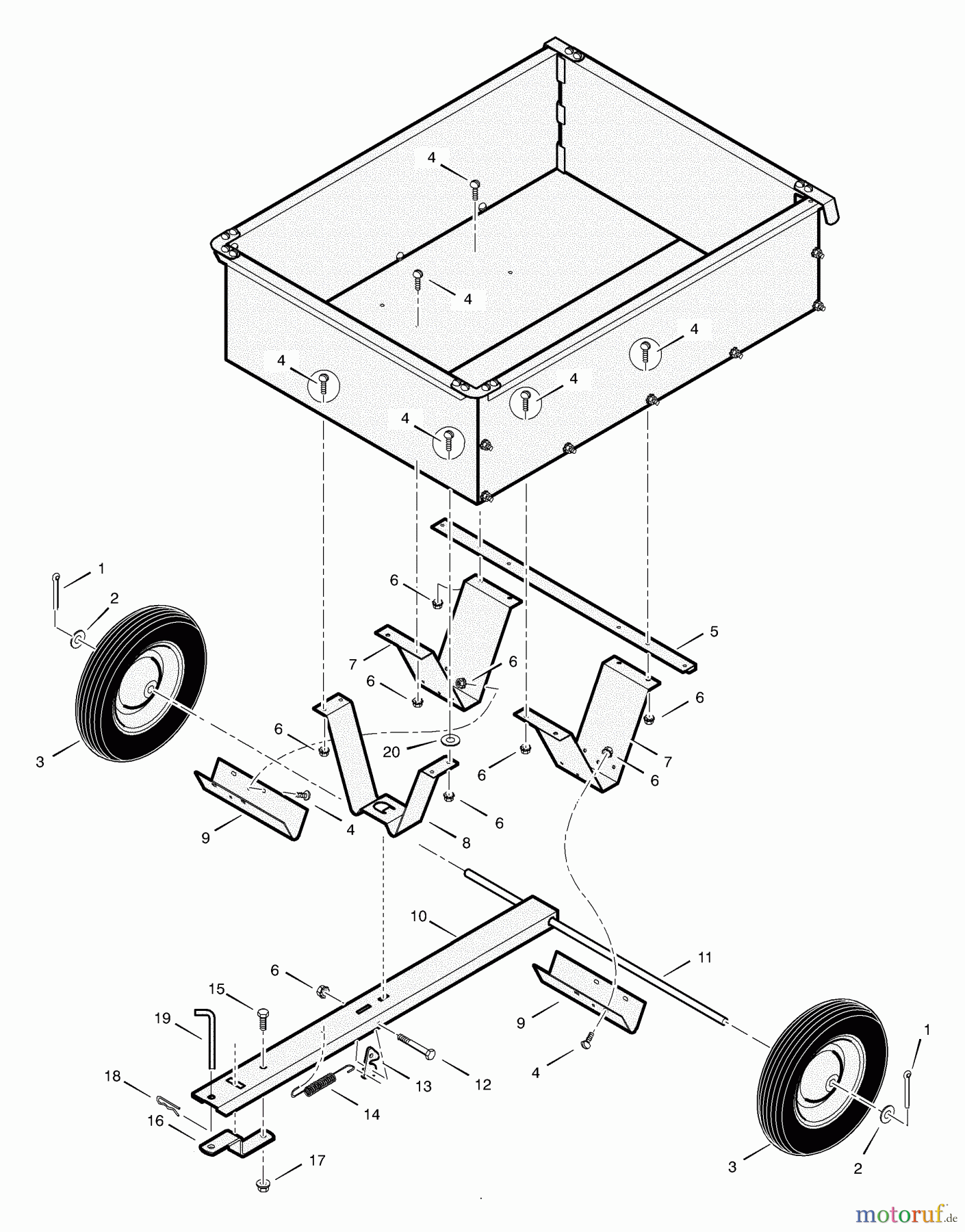  Murray Zubehör 242014x8A - Scotts Utility Dump Cart (2004) (Home Depot) Utility Dump Cart (part 1)