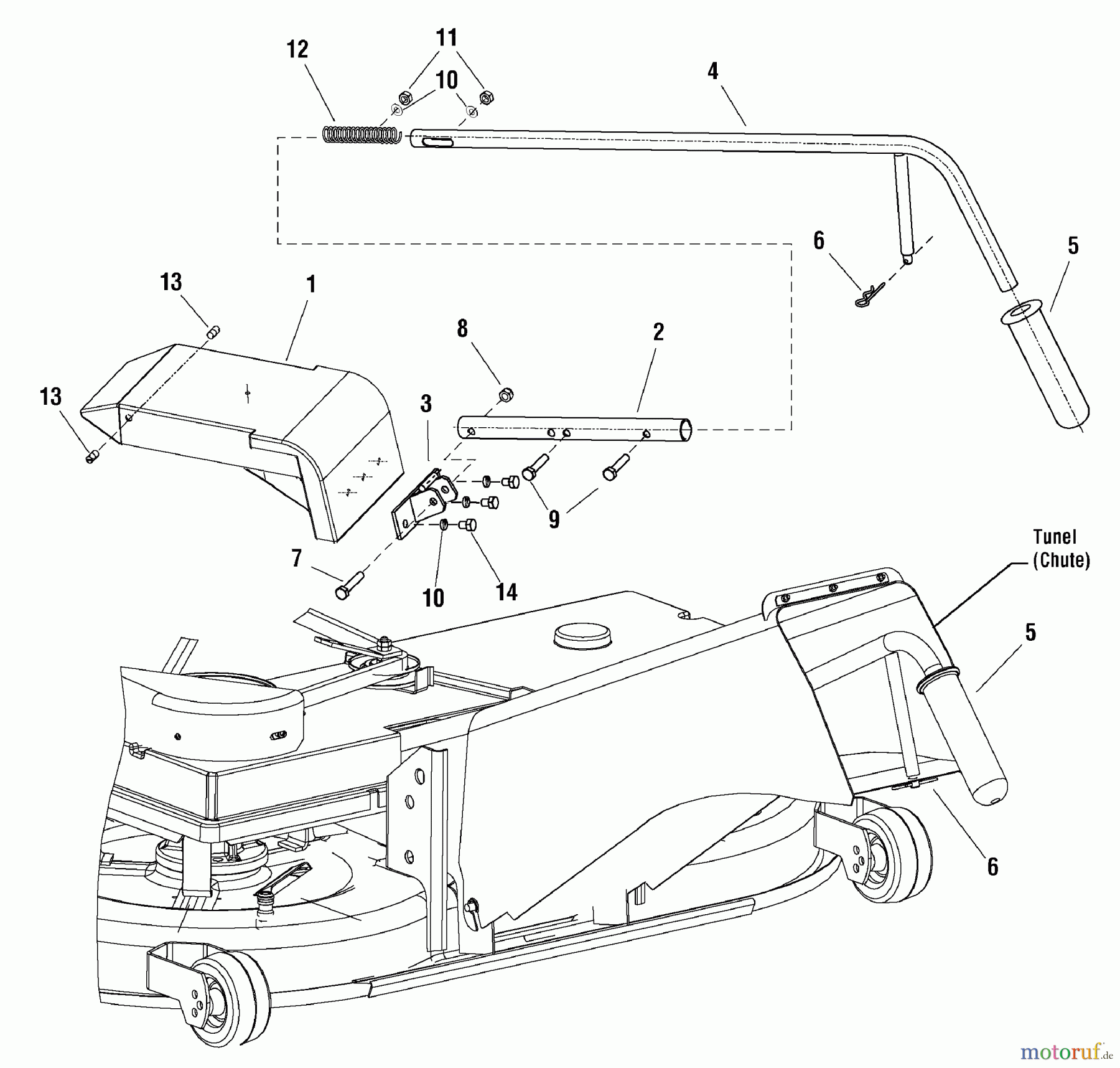  Murray Rasenmäherzubehör 1687400 - Murray Service Kit, Rear Discharge Mulch Flap Mulching Group (2988026)