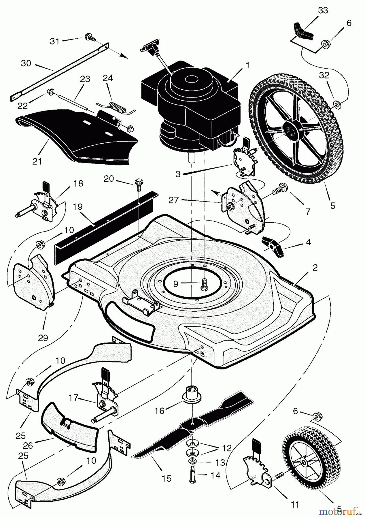 Murray Rasenmäher 225113x194A - B&S/Murray 22