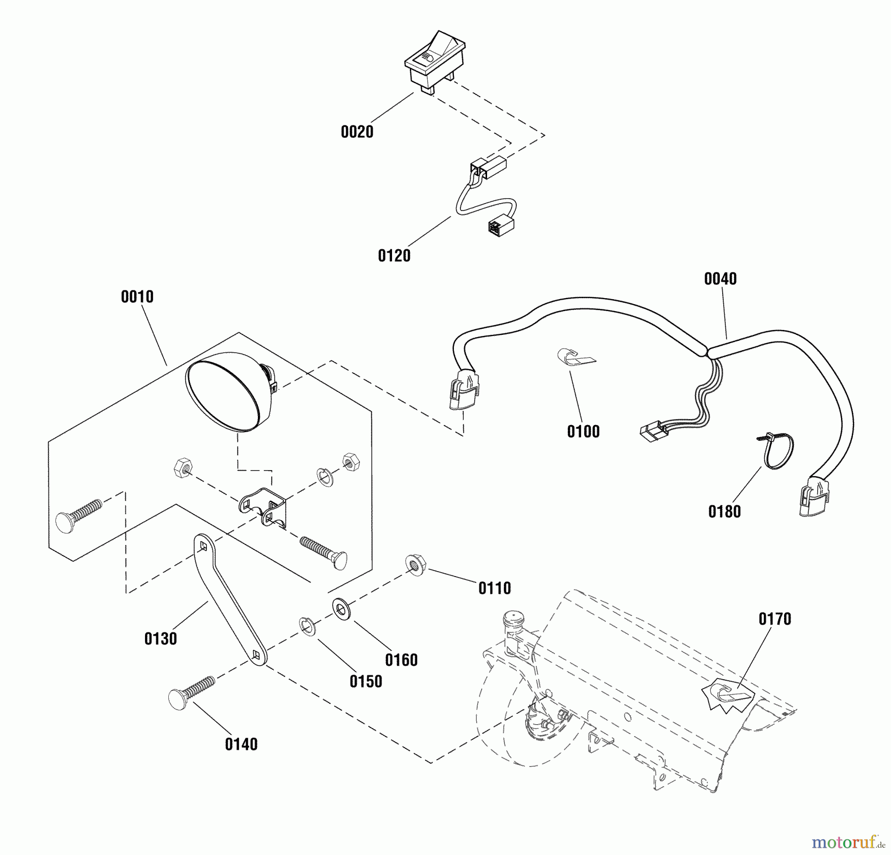  Murray Rasenmäherzubehör 1687629 - Murray Headlight Kit Headlight Kit - Front Mount