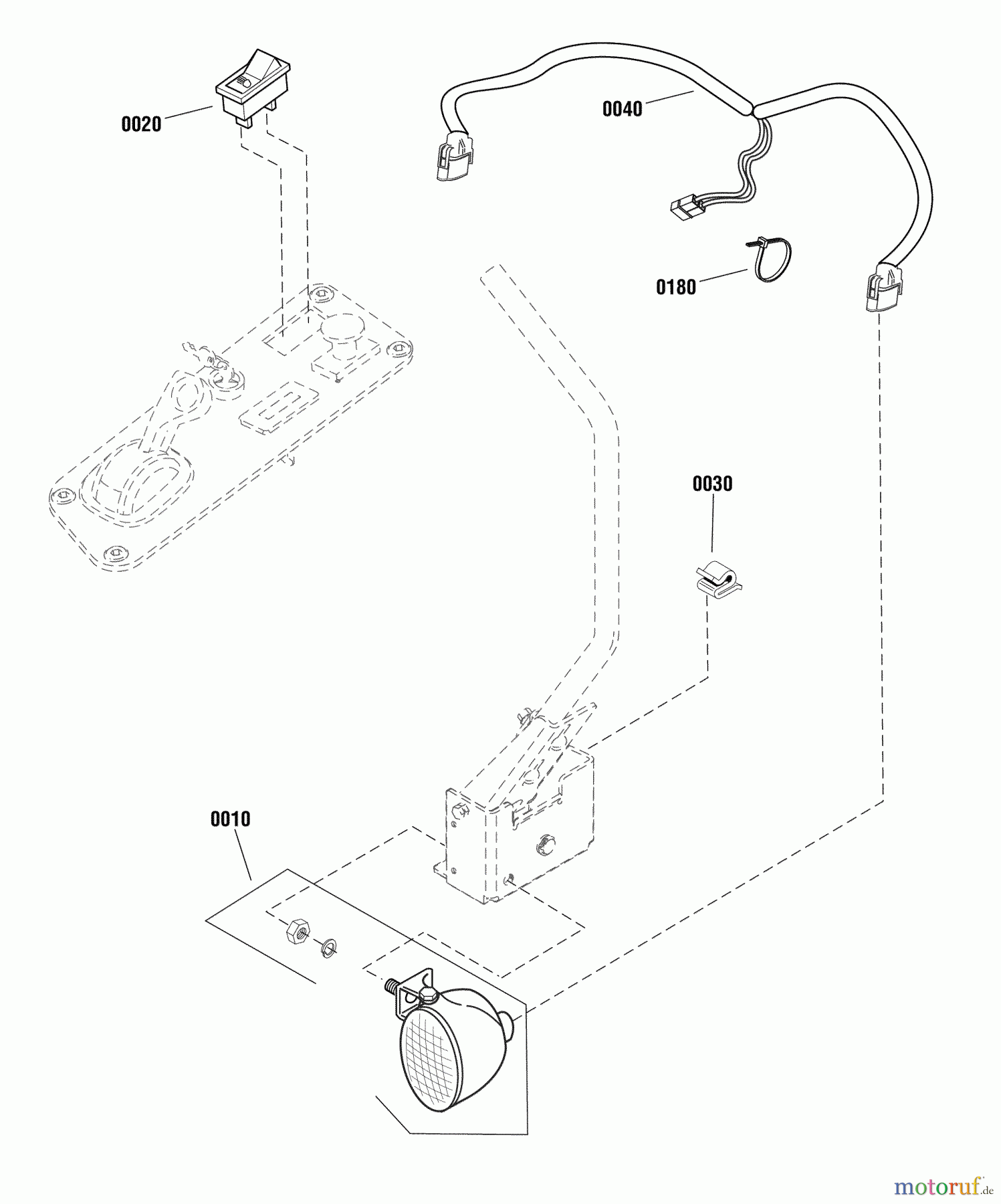 Murray Rasenmäherzubehör 1687629 - Murray Headlight Kit Headlight Kit - Handle Mount