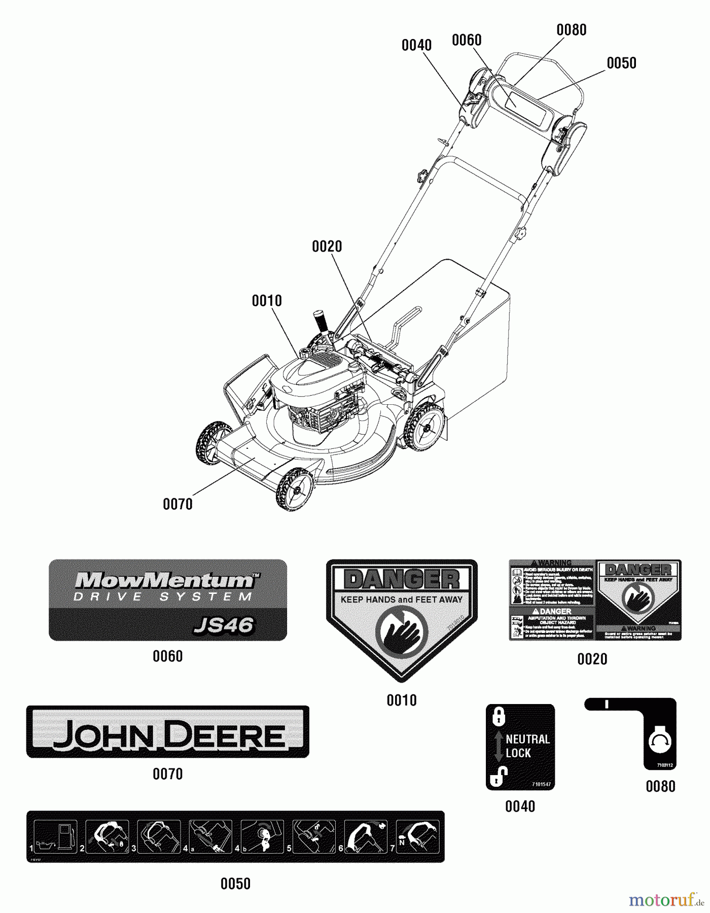 Murray Rasenmäher JS46S (7800809) - John Deere 22