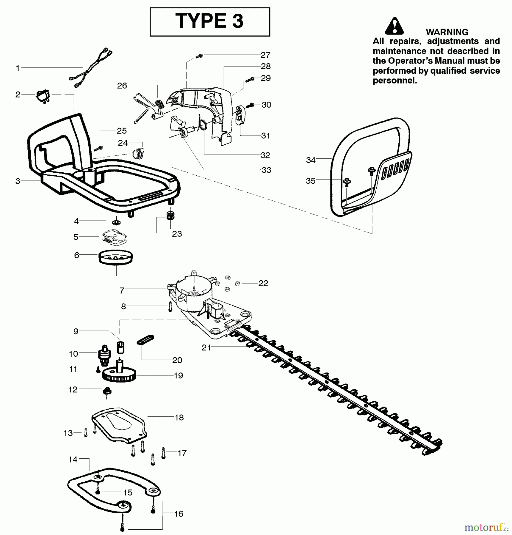  Poulan / Weed Eater Heckenscheren GHT195LE (Type 3) - Weed Eater Hedge Trimmer Cutting Equipment Type 3