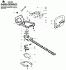 Poulan / Weed Eater GHT180 (Type 5) - Weed Eater Hedge Trimmer Ersatzteile Handle & Blade Assembly