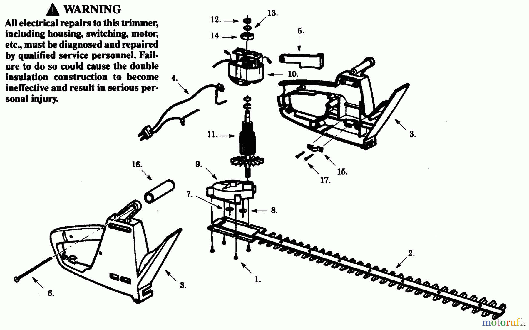 Poulan / Weed Eater Heckenscheren HT1950 - Paramount Electric Hedge Trimmer HEDGE TRIMMER