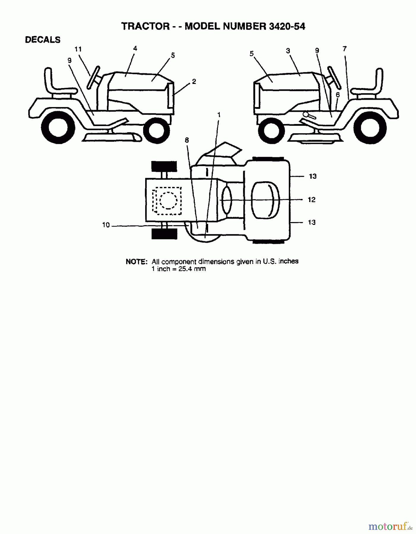 Poulan / Weed Eater Rasen und Gartentraktoren 342054 - Poulan Lawn Tractor (2006-03) DECALS