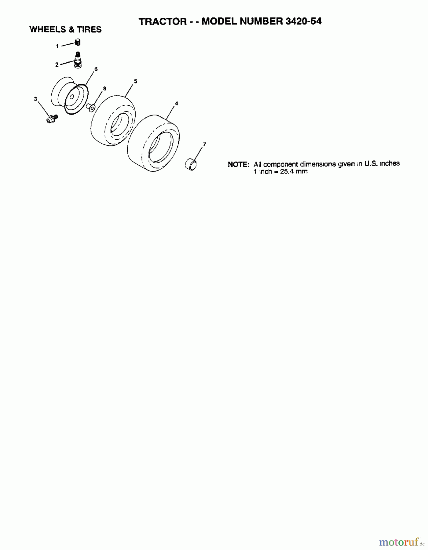 Poulan / Weed Eater Rasen und Gartentraktoren 342054 - Poulan Lawn Tractor (2006-03) WHEELS TIRES