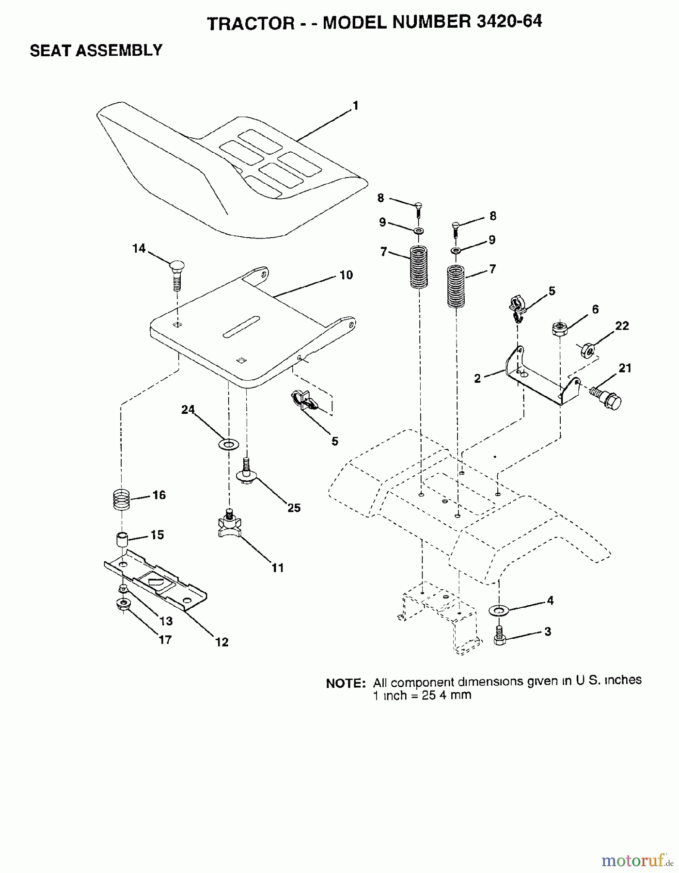 Poulan / Weed Eater Rasen und Gartentraktoren 342064 - Poulan Lawn Tractor (2006-06) SEAT