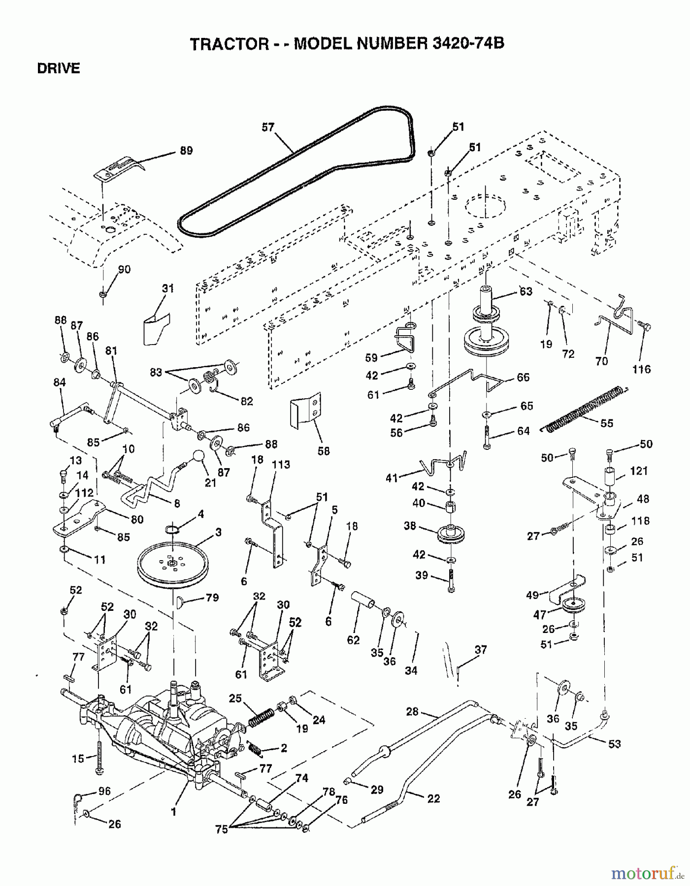  Poulan / Weed Eater Rasen und Gartentraktoren 342074B - Poulan Lawn Tractor (2006-10) DRIVE