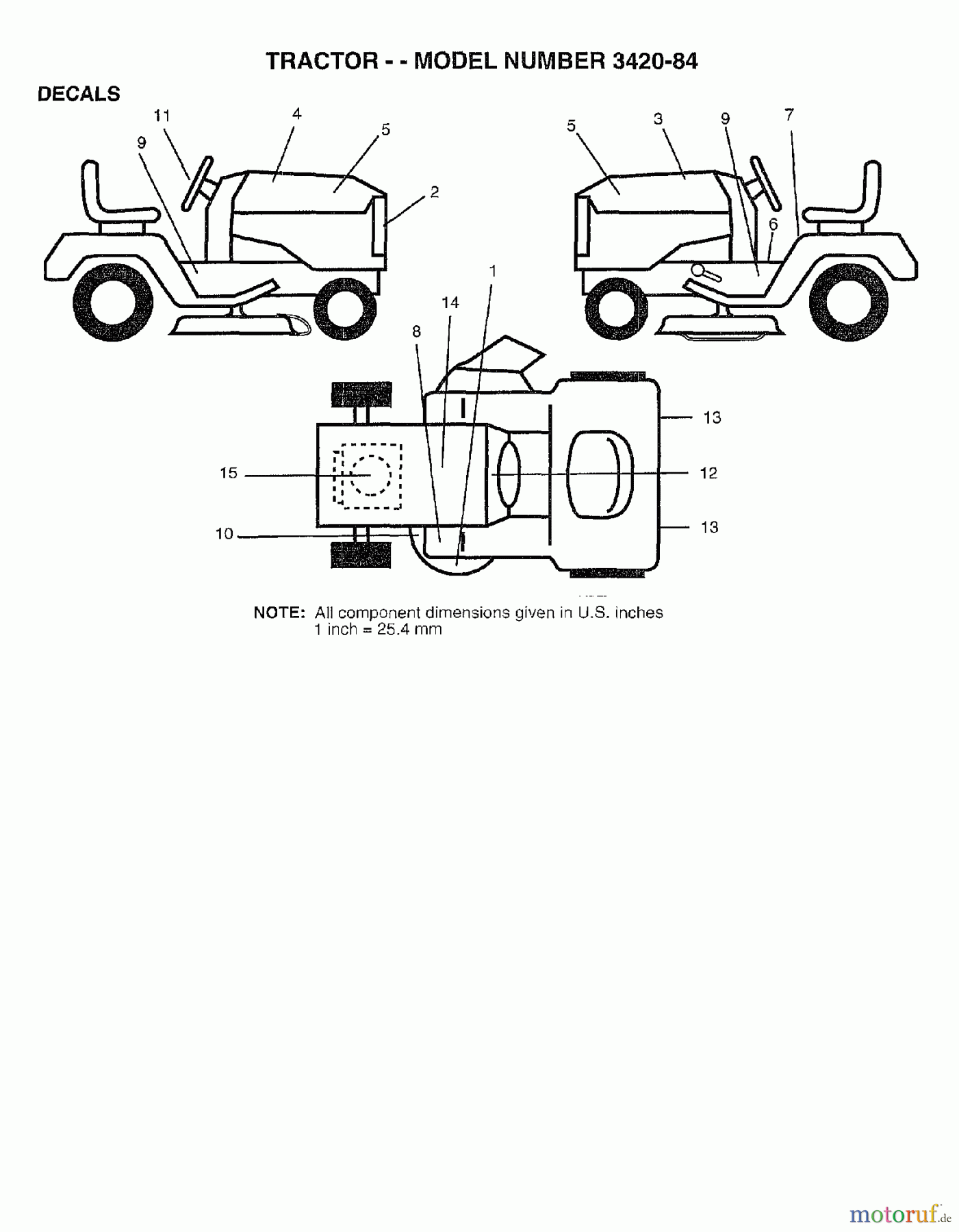  Poulan / Weed Eater Rasen und Gartentraktoren 342084 - Poulan Lawn Tractor (2007-01) DECALS