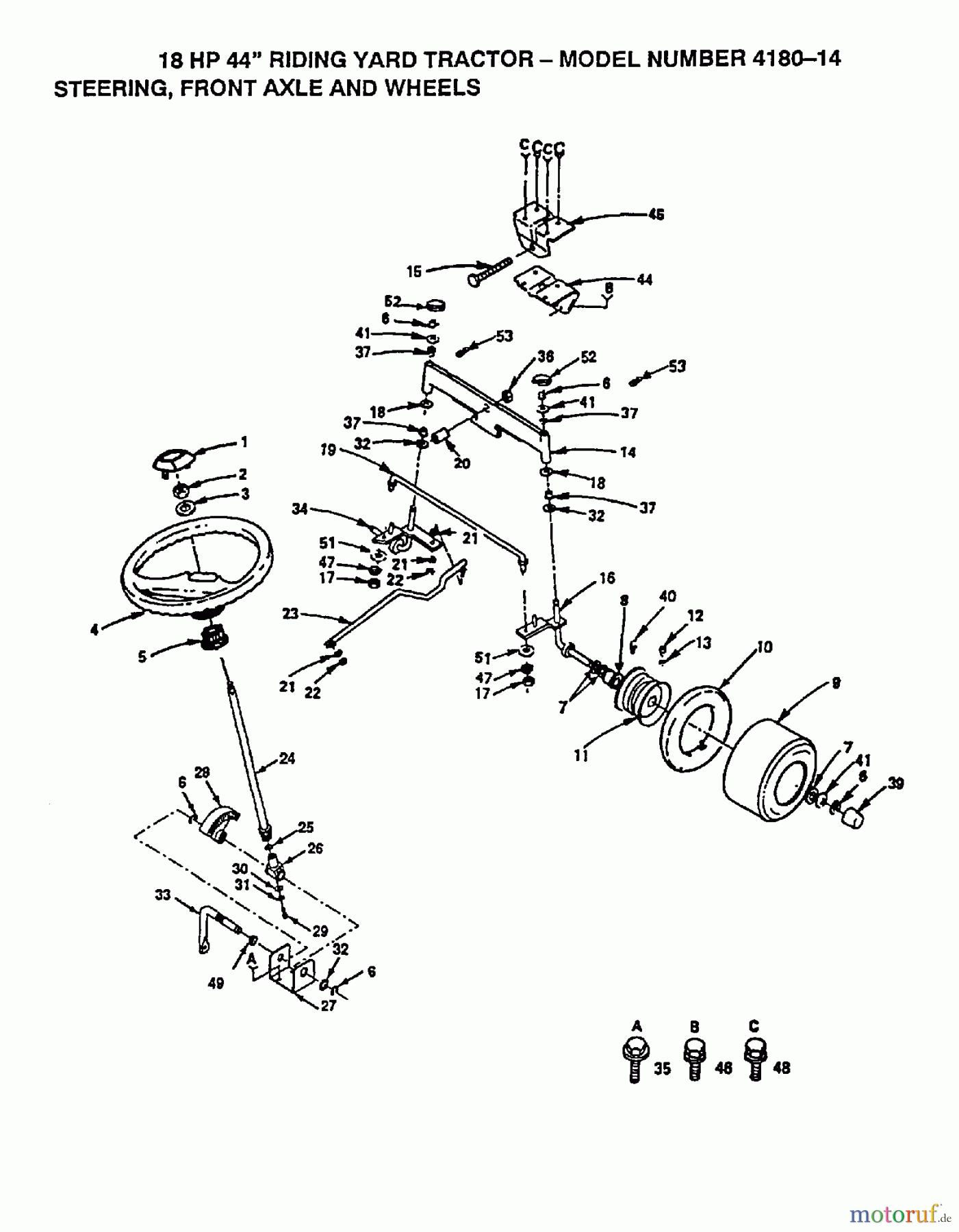 Poulan / Weed Eater Rasen und Gartentraktoren 418014 - Poulan Lawn Tractor (2006-01) STEERING