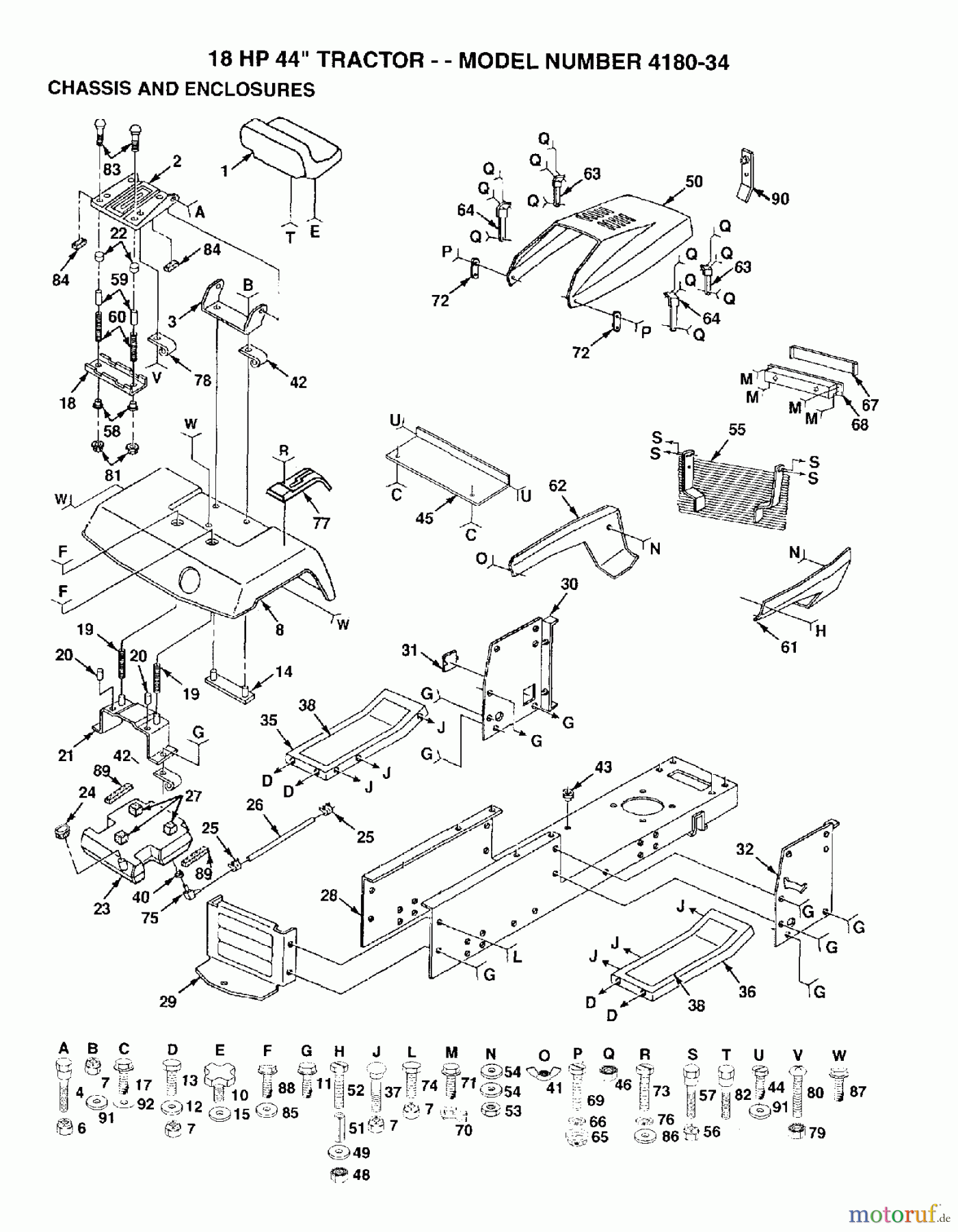 Poulan / Weed Eater Rasen und Gartentraktoren 418034 - Poulan Lawn Tractor (2006-01) CHASSIS ENCLOSURES