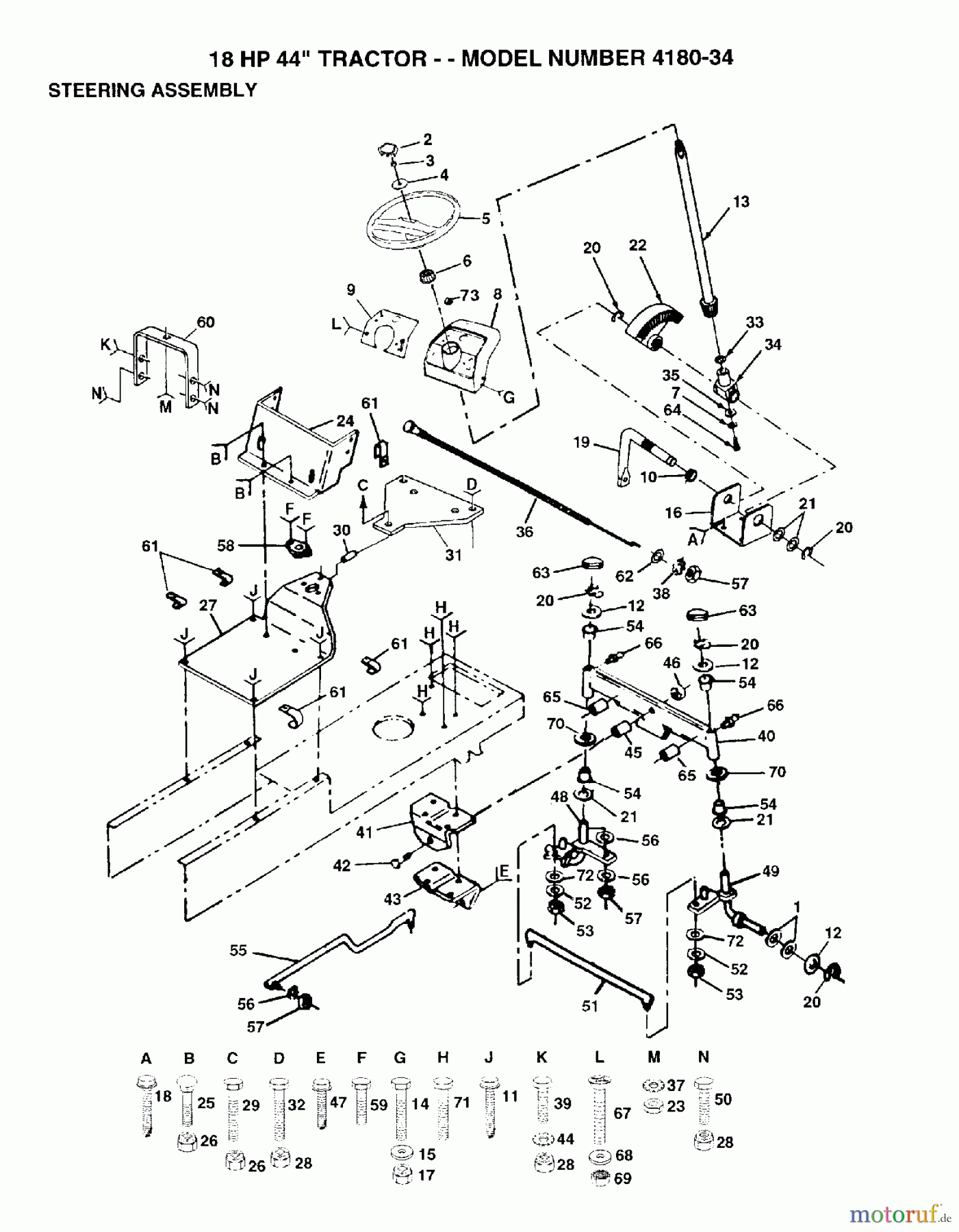  Poulan / Weed Eater Rasen und Gartentraktoren 418034 - Poulan Lawn Tractor (2006-01) STEERING