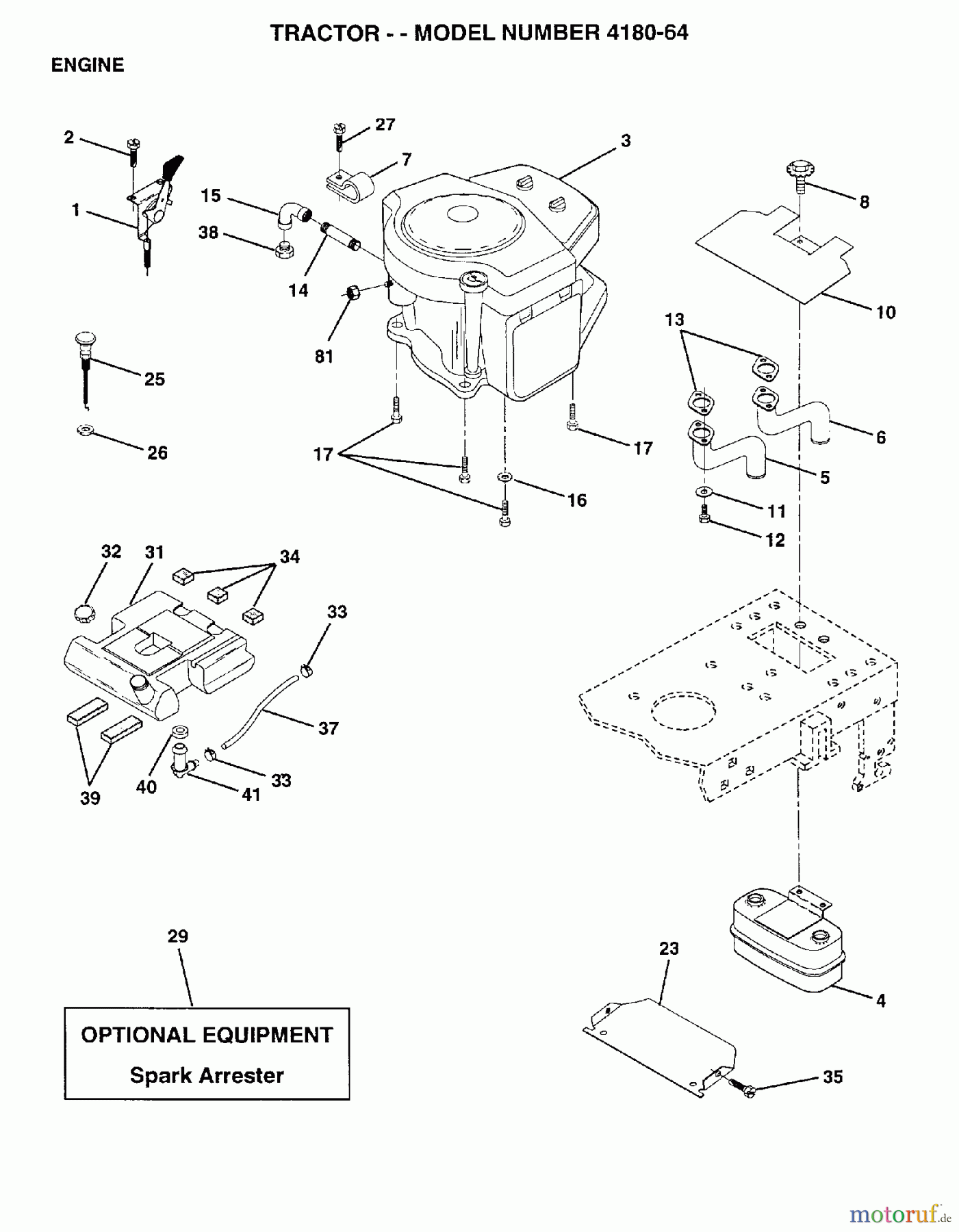 Poulan / Weed Eater Rasen und Gartentraktoren 418064 - Poulan Lawn Tractor (2006-06) ENGINE