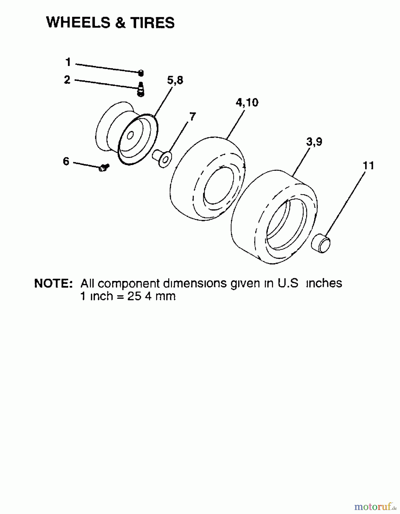  Poulan / Weed Eater Rasen und Gartentraktoren 418064 - Poulan Lawn Tractor (2006-06) WHEELS TIRES